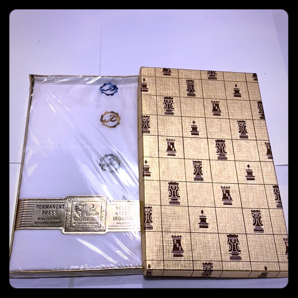 NWOT PERMANENT PRESS Fine Handkerchief Set of 3